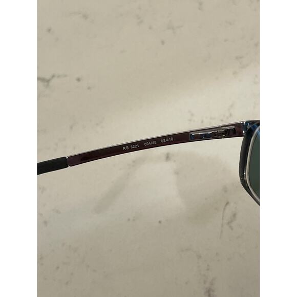 Ray-Ban Unisex Gunmetal Sunglasses RB 3221 004/48 Rectangular "FRAMES ONLY" - Picture 6 of 10